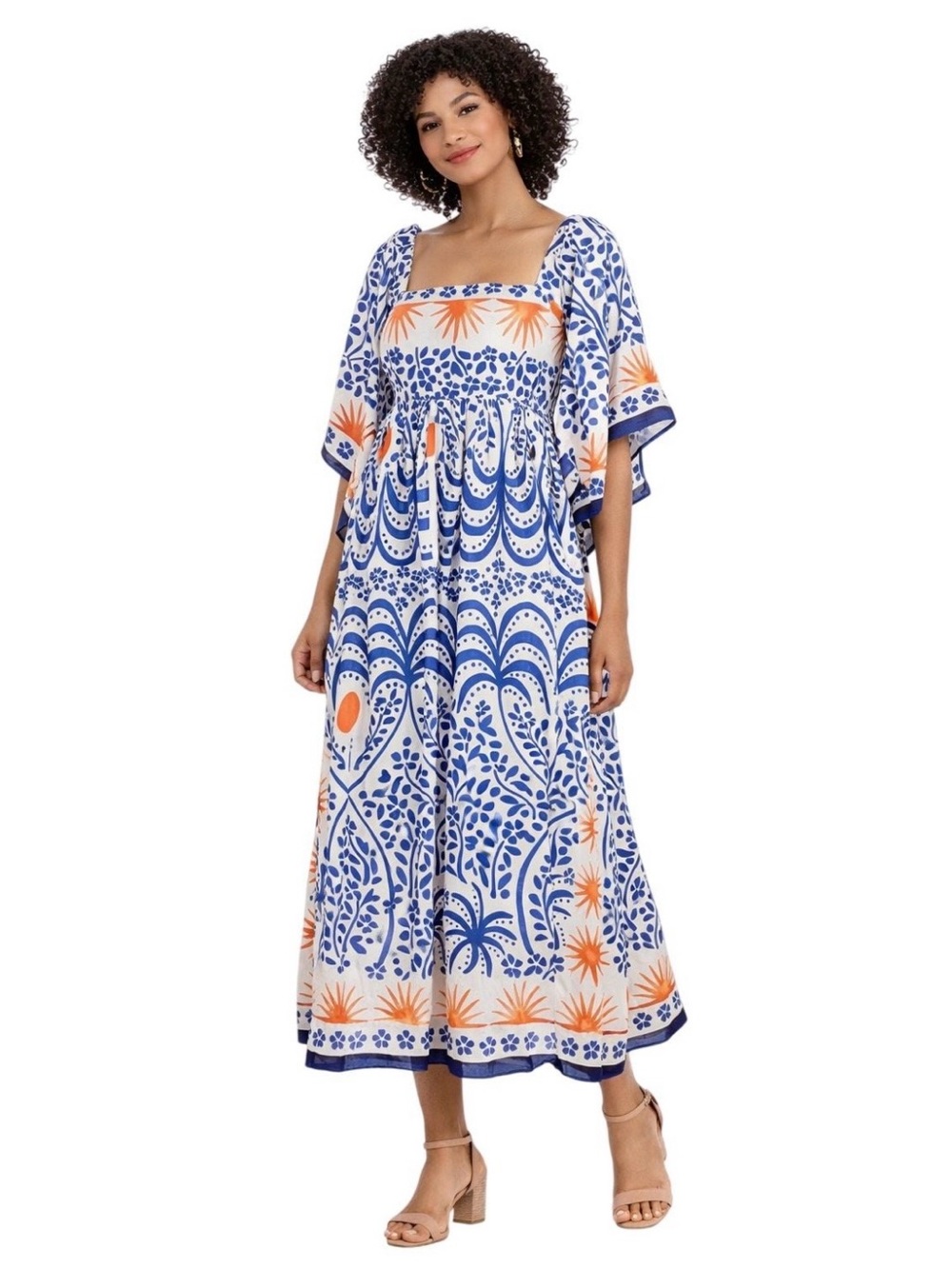 Farm Rio Afternoon Breeze Floral Maxi Dress - Sz Small - Picture 4 of 10